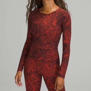 Lululemon Wunder Train Cropped Long Sleeve Shirt
